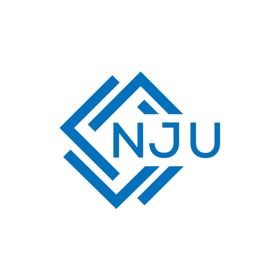 nju lettera logo design su bianca sfondo. nju creativo cerchio lettera logo concetto. nju lettera design. vettore