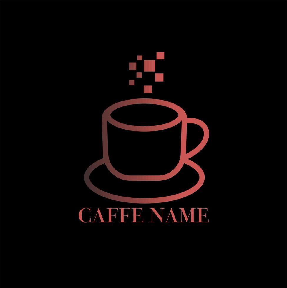 minimalista caffè logo design. vettore illustratore eps 1