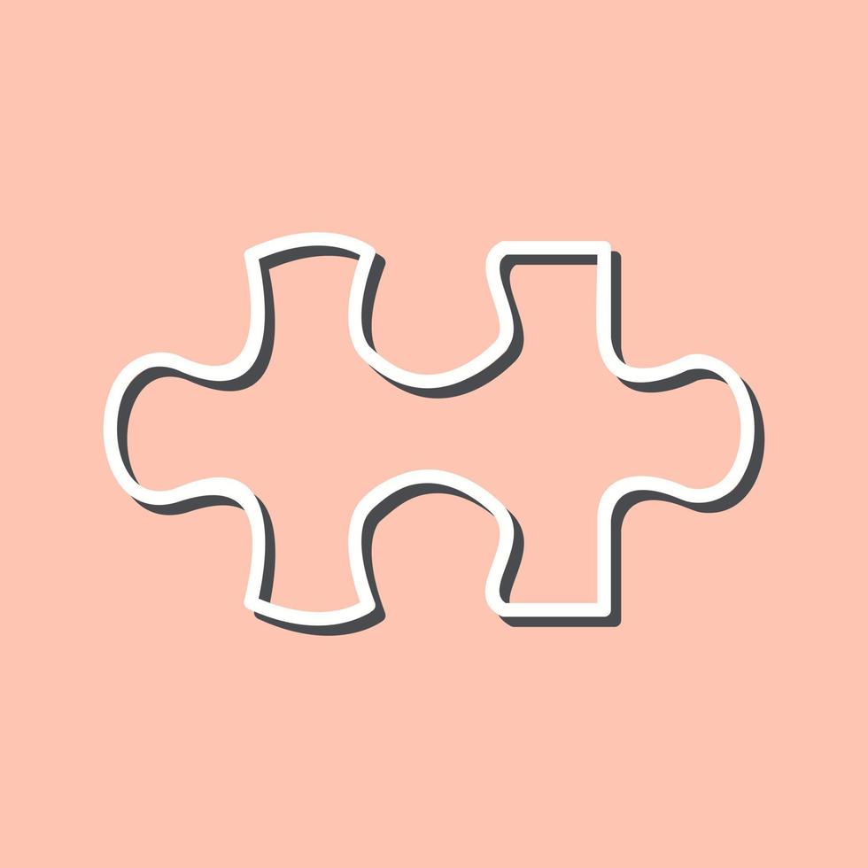 unico puzzle pezzo vettore icona