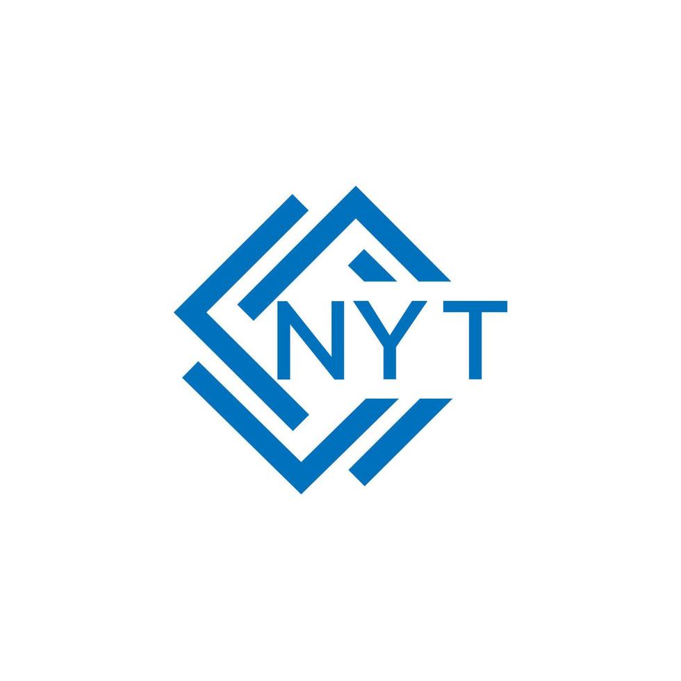 nyt lettera logo design su bianca sfondo. nyt creativo cerchio lettera logo concetto. nyt lettera design. vettore