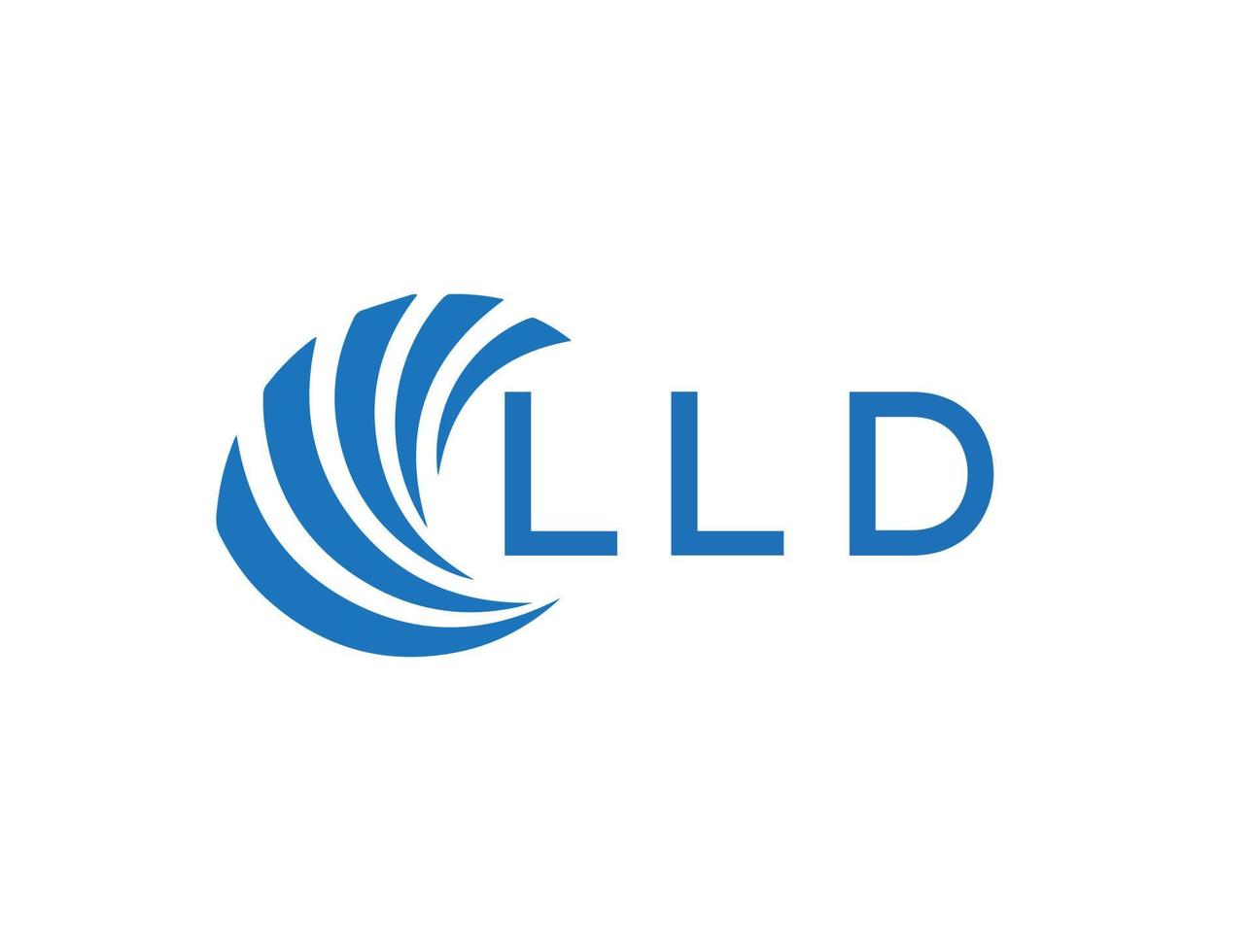 lld astratto attività commerciale crescita logo design su bianca sfondo. lld creativo iniziali lettera logo concetto. vettore