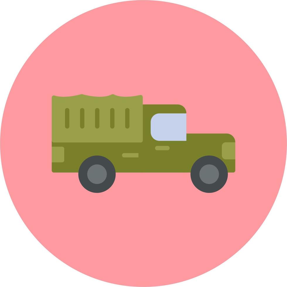 militare camion vettore icona