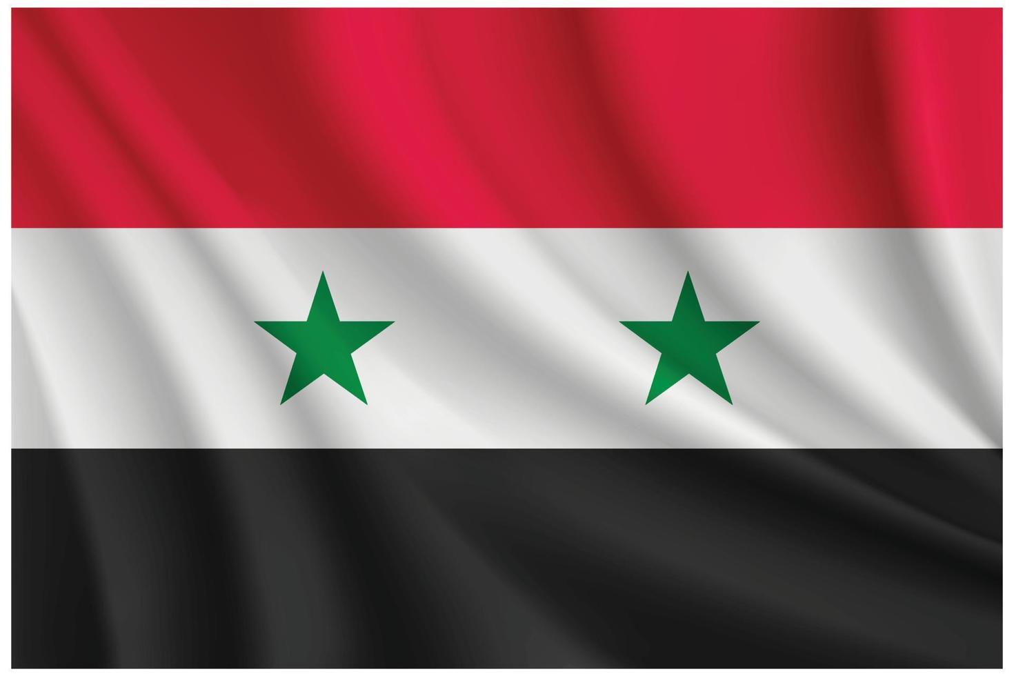 agitando bandiera di Siria, vettore Siria bandiera, avvicinamento di Siria bandiera