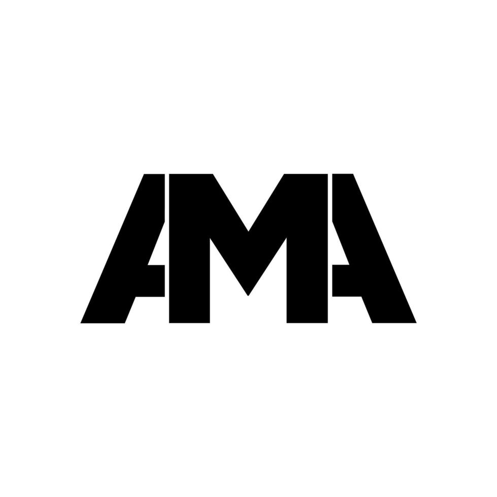 'ama' azienda iniziale lettere monogramma. AMA tipografia logo. vettore