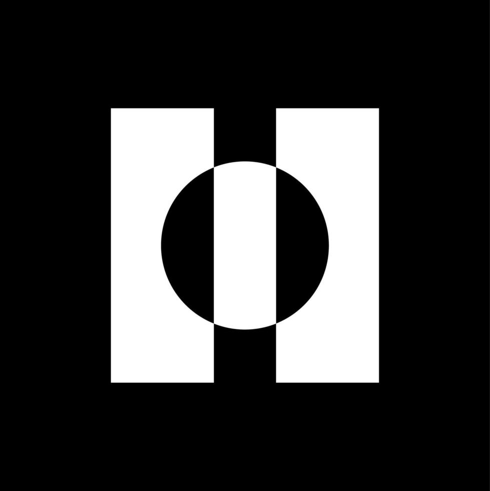 h lettera simbolo. h azienda monogramma vettore. nero e bianca h lettera. vettore