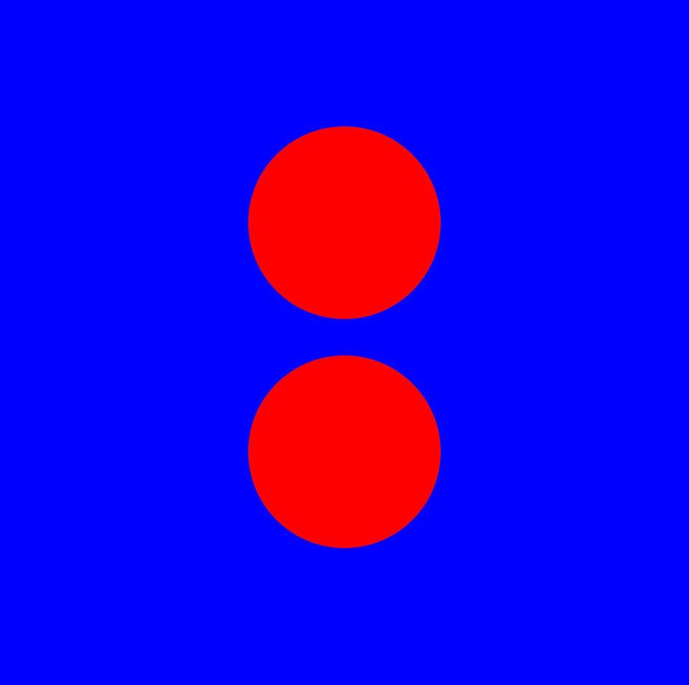 Due rosso verticale puntini su blu sfondo. 2 rosso punti. vettore