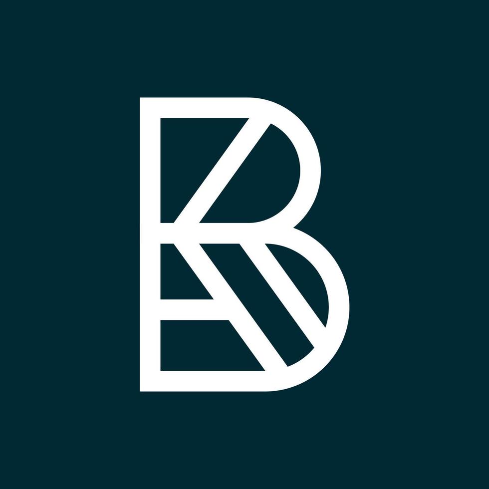 lettera B monogramma astratto logo. esso è adatto per loghi, marca nomi, imprese, aziende, cosmetici e bellezza, e così su vettore