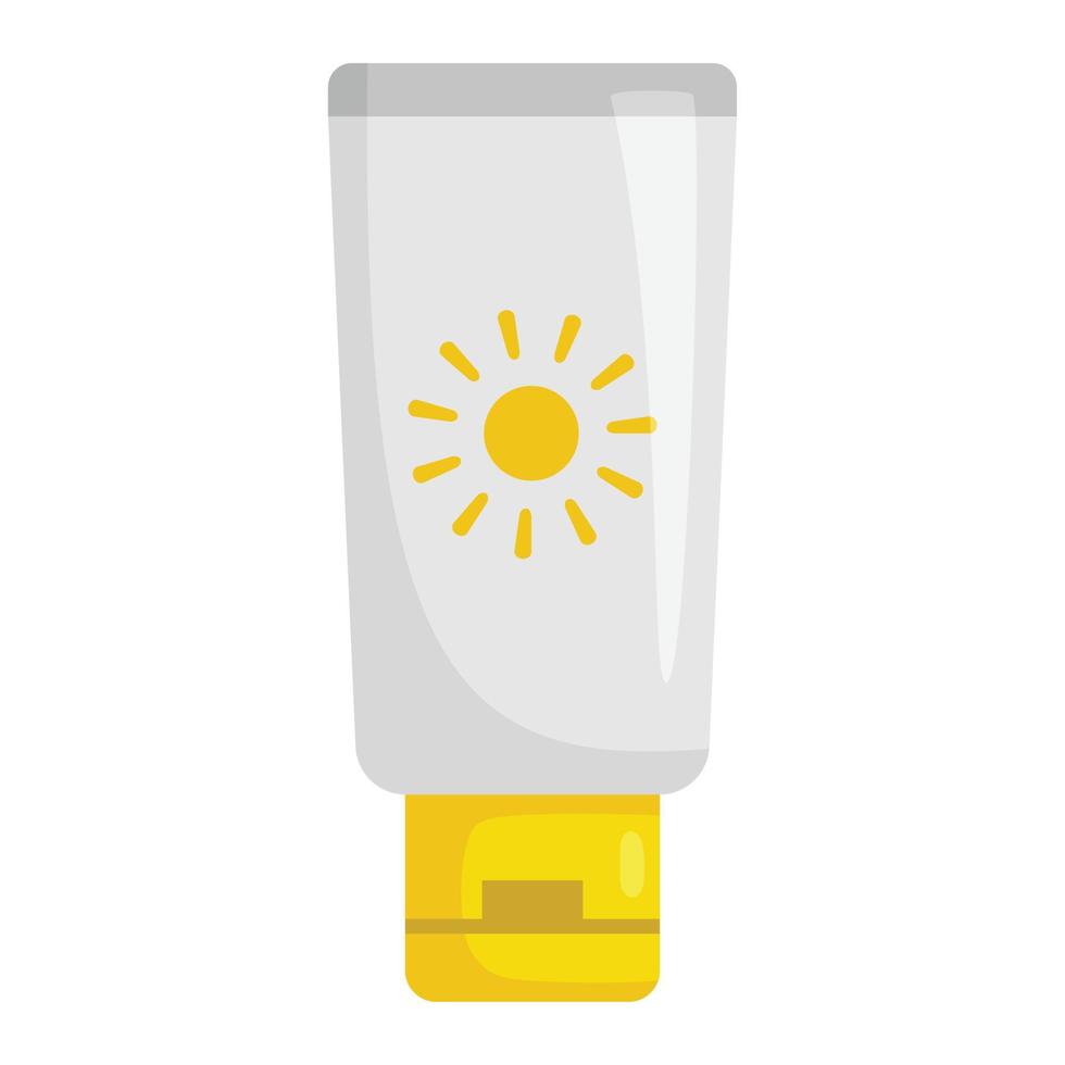 abbronzatura sole crema bloccare cartone animato vettore illustrazione
