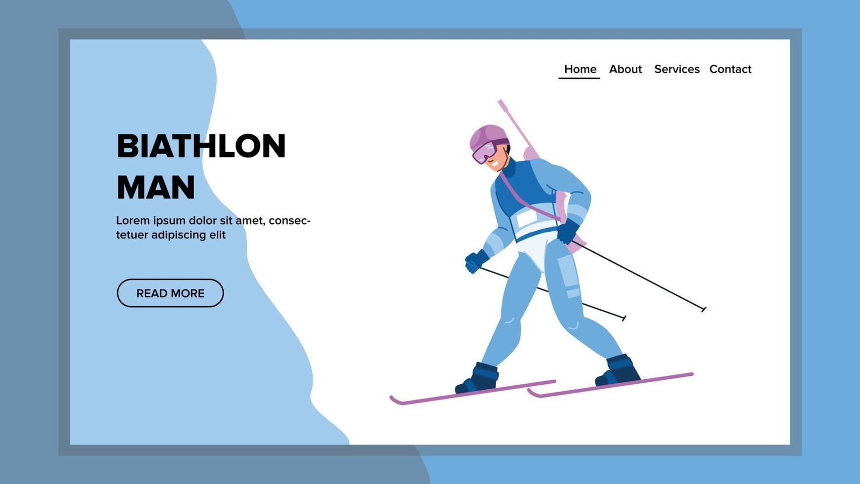 biathlon uomo vettore