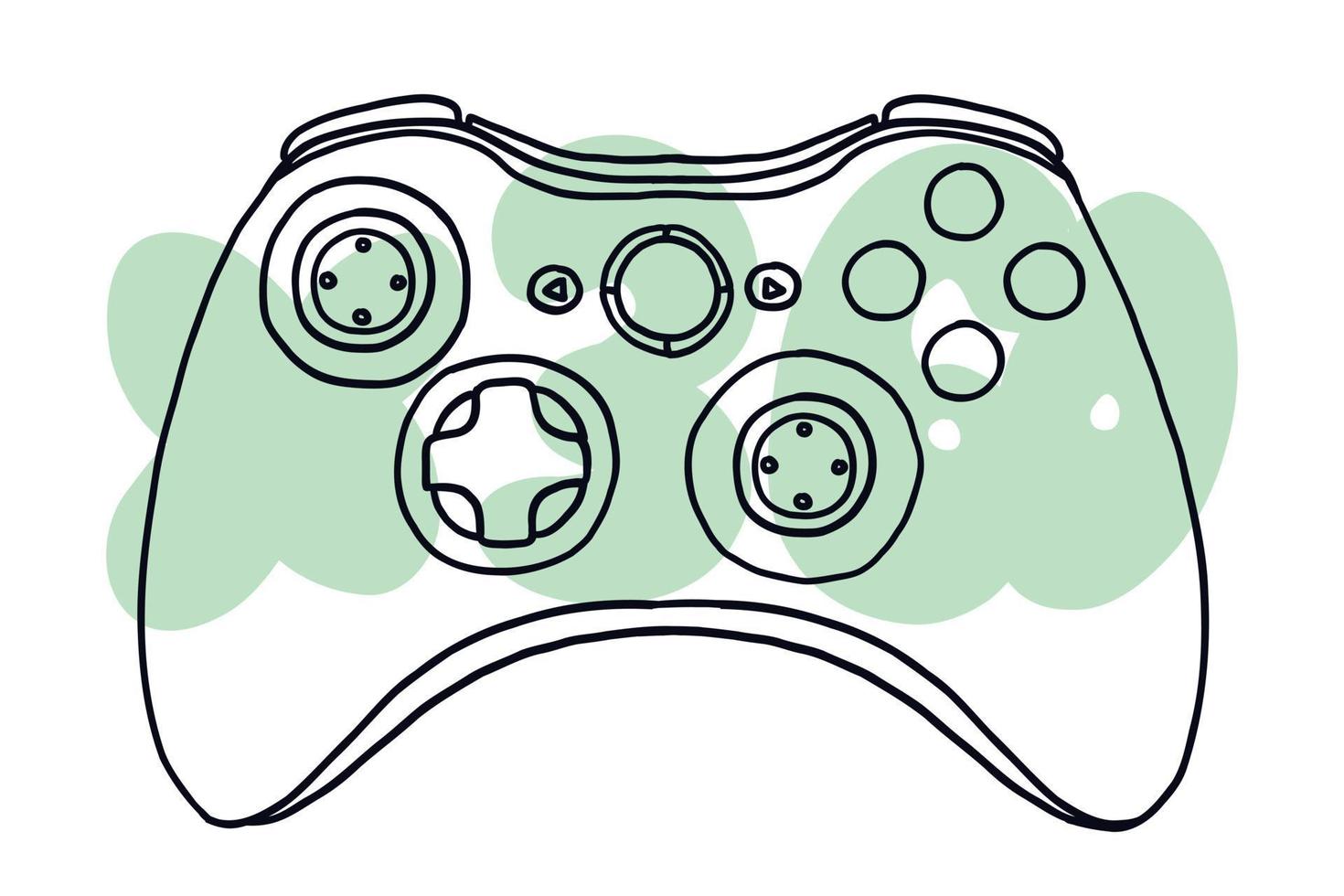 gioco controllore. vettore illustrazione nel disegnato a mano cartone animato piatto stile isolato su bianca sfondo.
