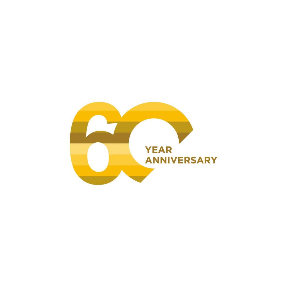 60 ° anniversario celebrazione logo vettore