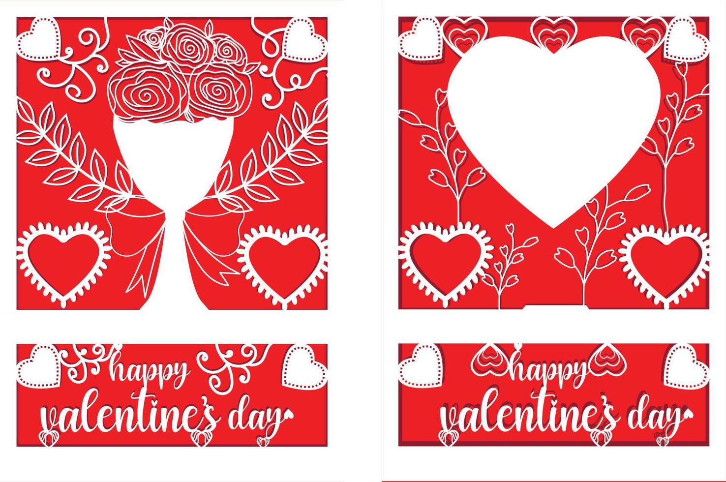 multistrato San Valentino giorno regalo carta illustrazione fascio vettore