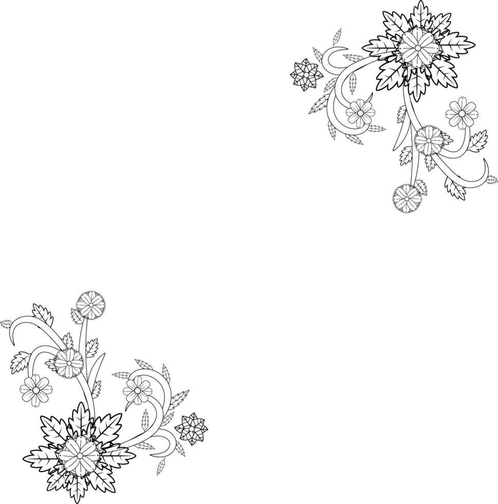 mano disegnato floreale sfondo con fiori vettore