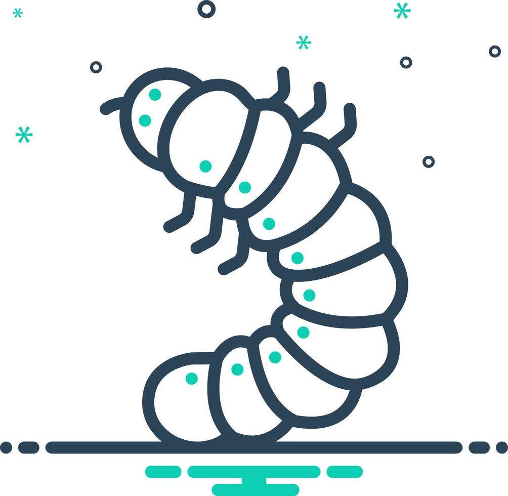 mescolare icona per larva vettore