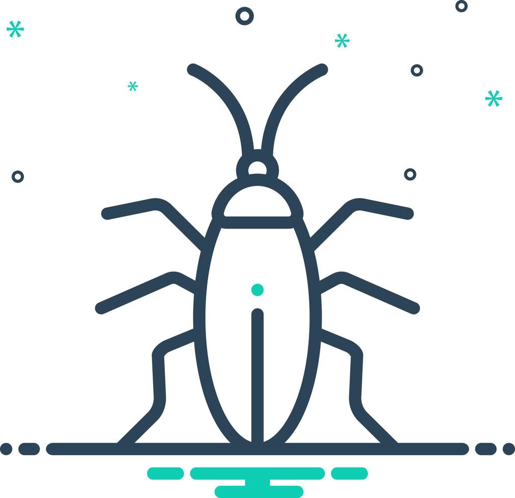 mescolare icona per scarafaggio vettore