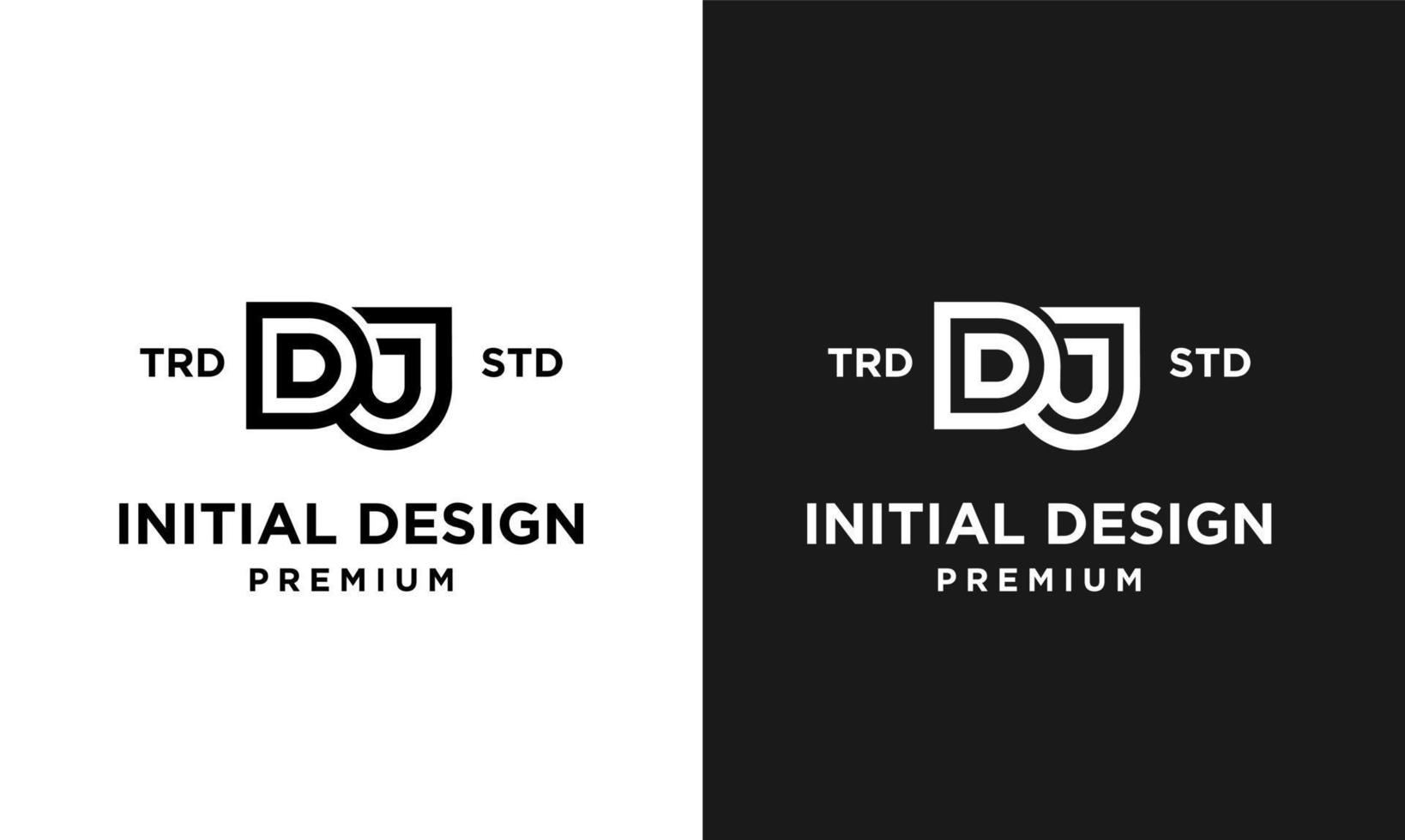 dj iniziale design lettera logo vettore