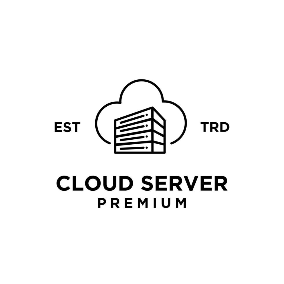 nube server logo icona design illustrazione vettore