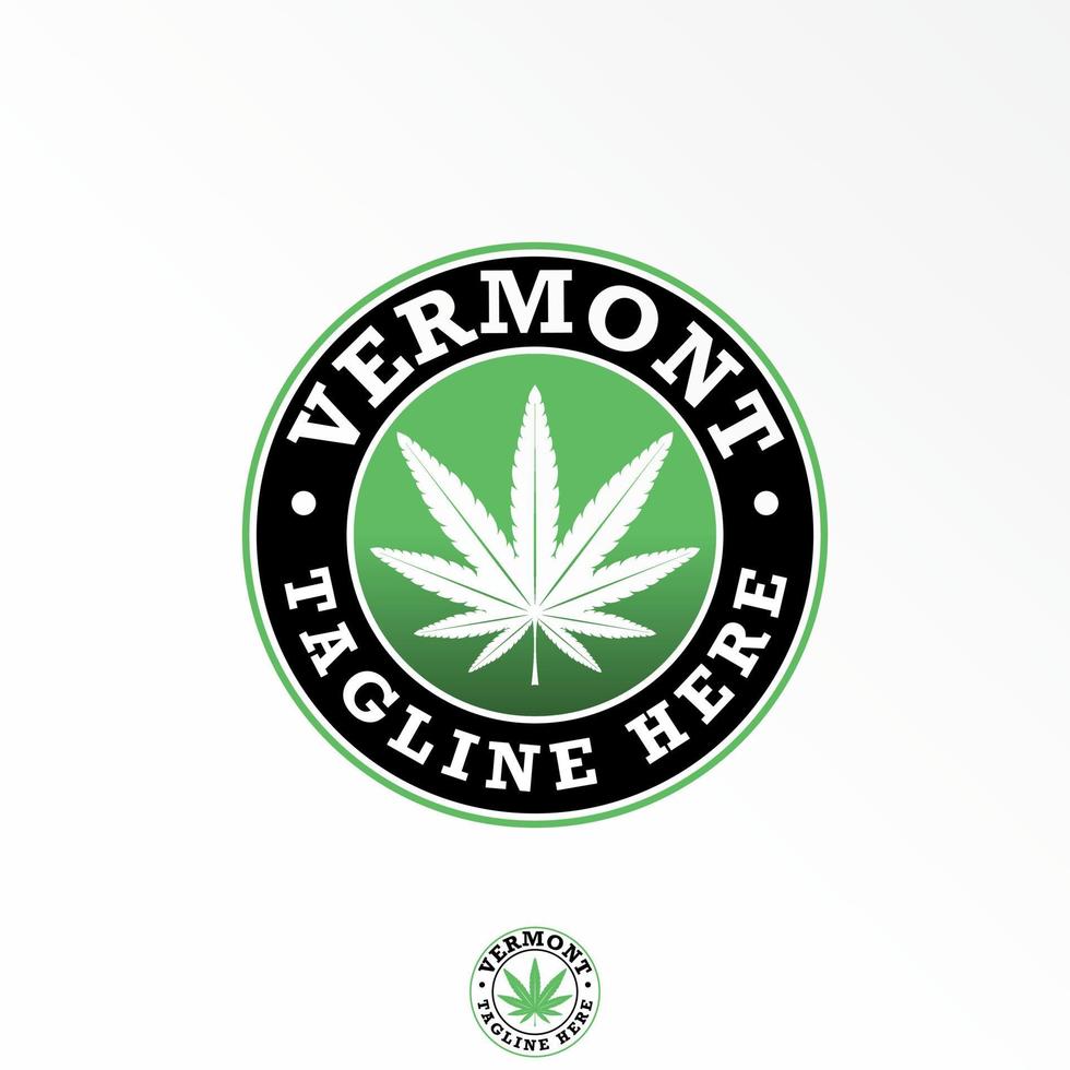 marijuana o canapa nel cerchio ellisse esagono emblema Immagine grafico icona logo design astratto concetto vettore scorta. può essere Usato come un' simbolo relazionato per natura Salute o droga.