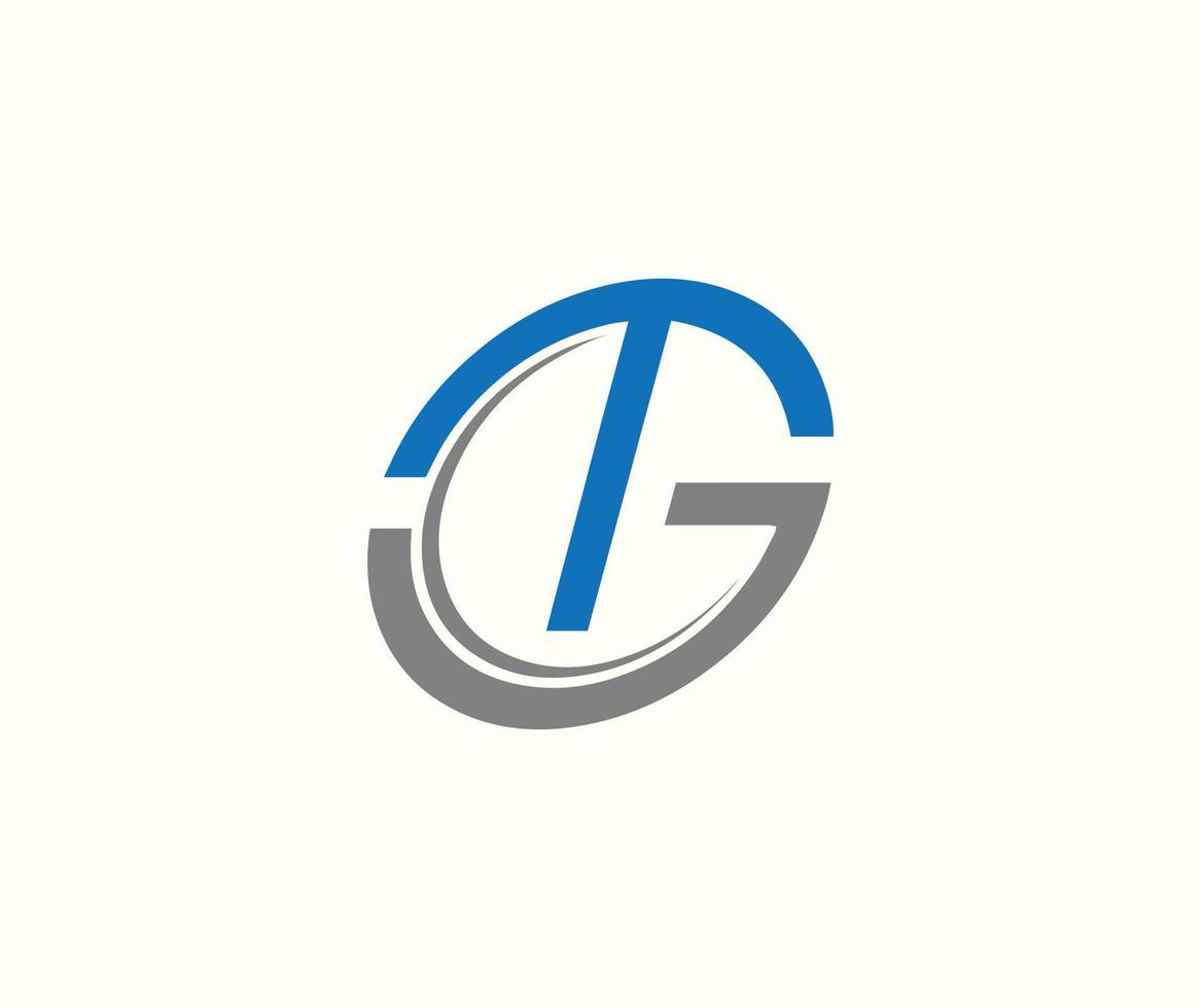 tg lettera logo design vettore