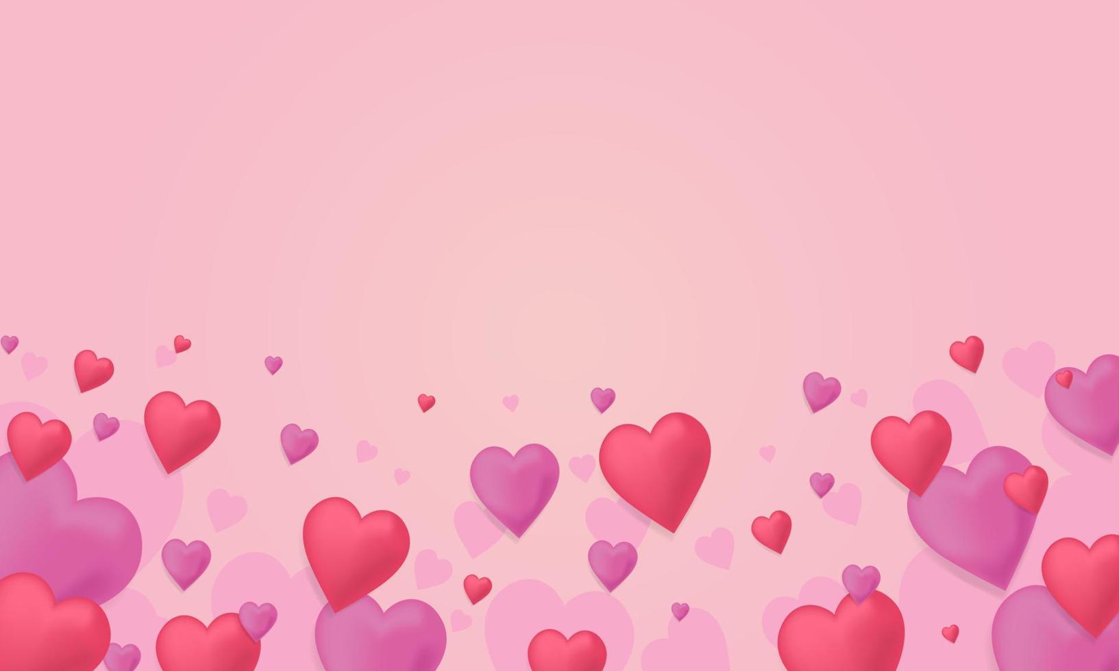 San Valentino giorno sfondo con cuore icona ornamento nel leggero rosa sfondo vettore illustrazioni eps10