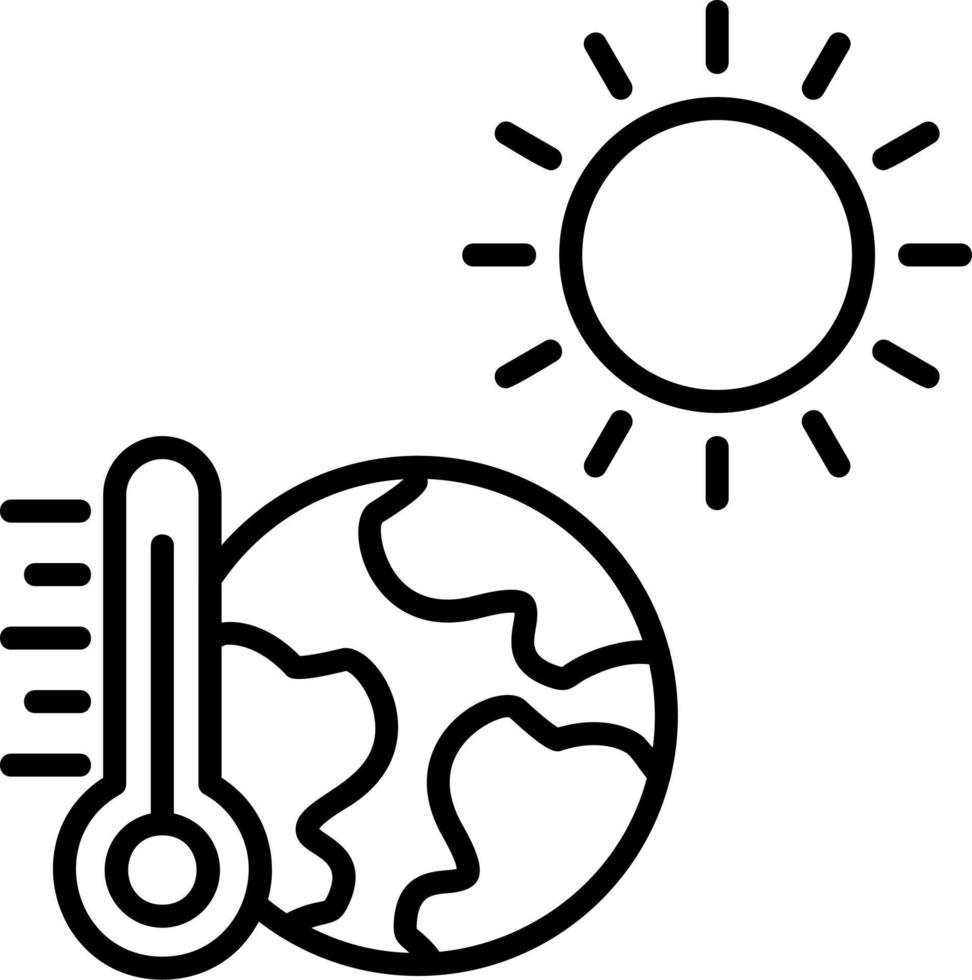caldo tempo metereologico vettore icona