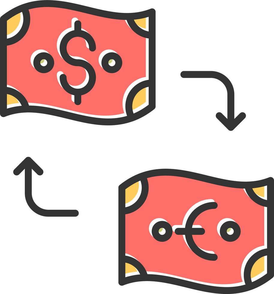 icona del vettore di cambio di denaro