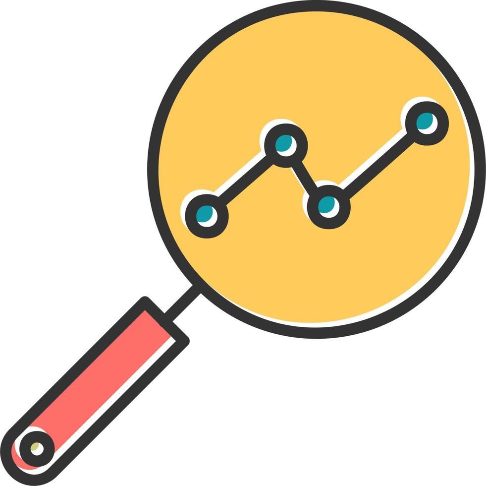 ricerca analitica vettore icona