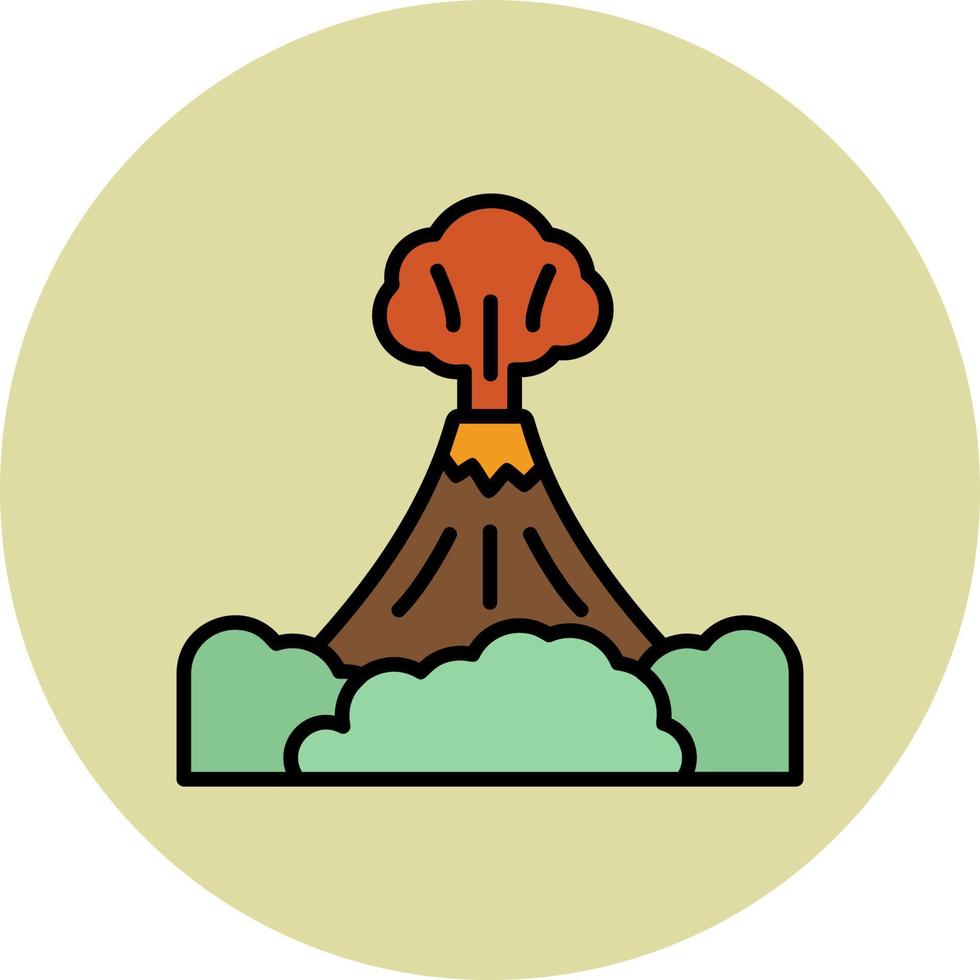 vulcano vettore icona
