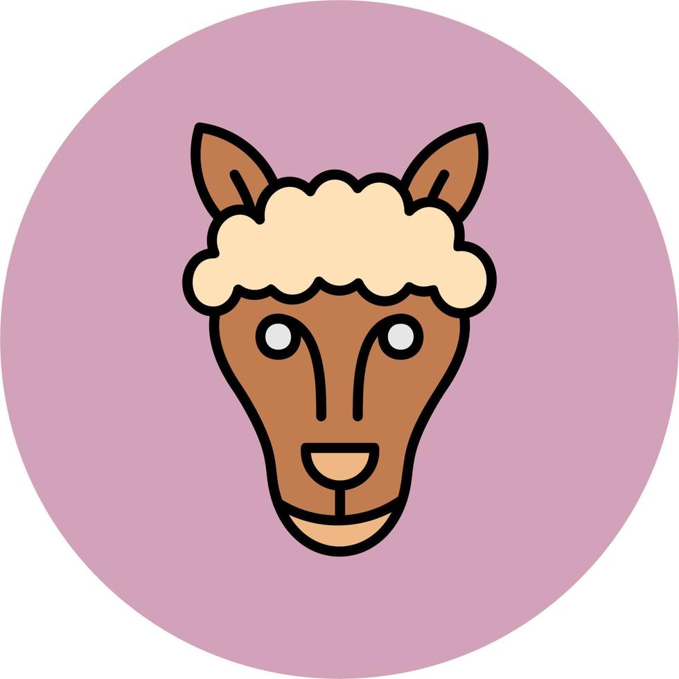 alpaca vettore icona