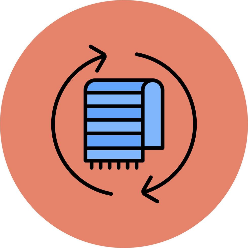 stoffa asciugamano vettore icona