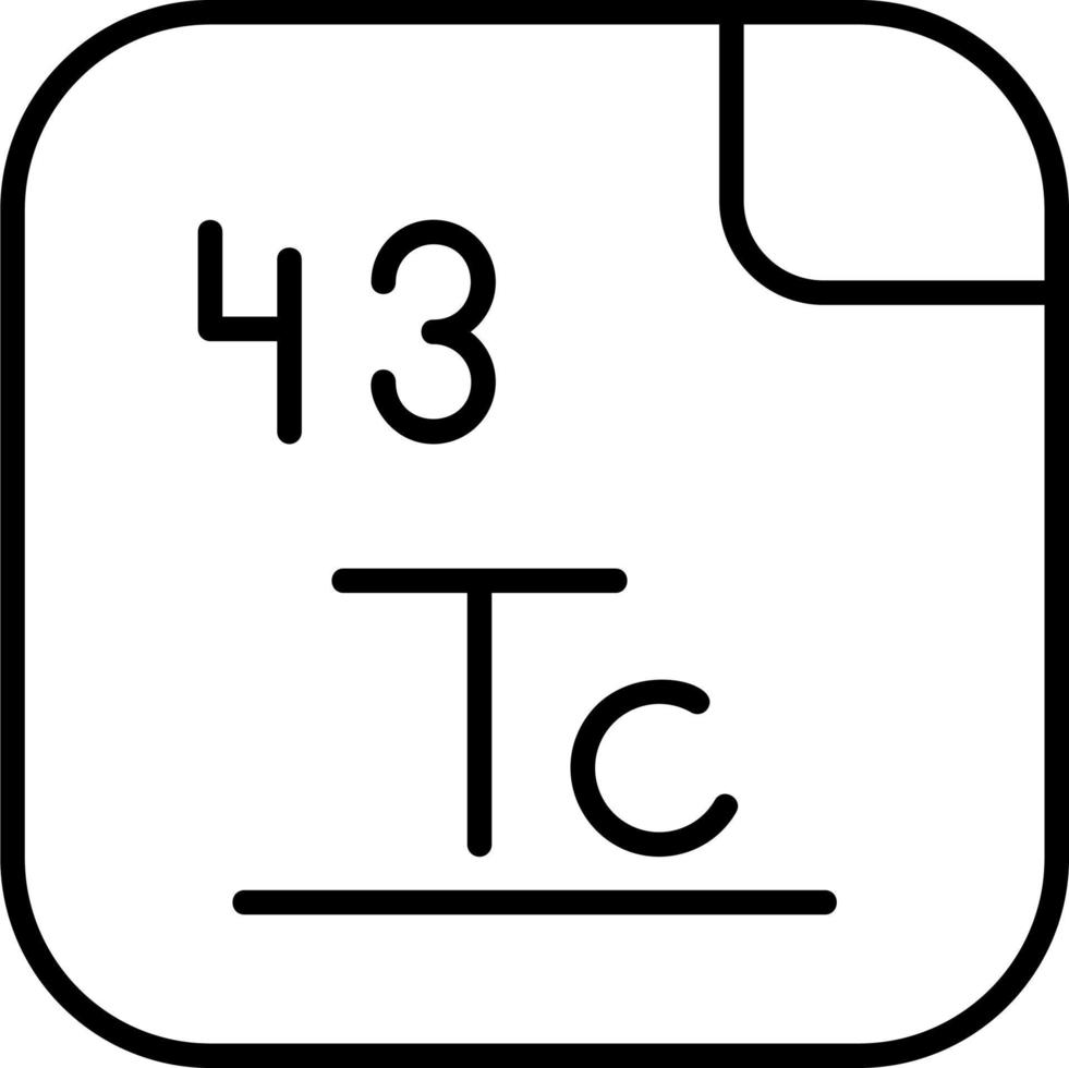 tecnezio vettore icona