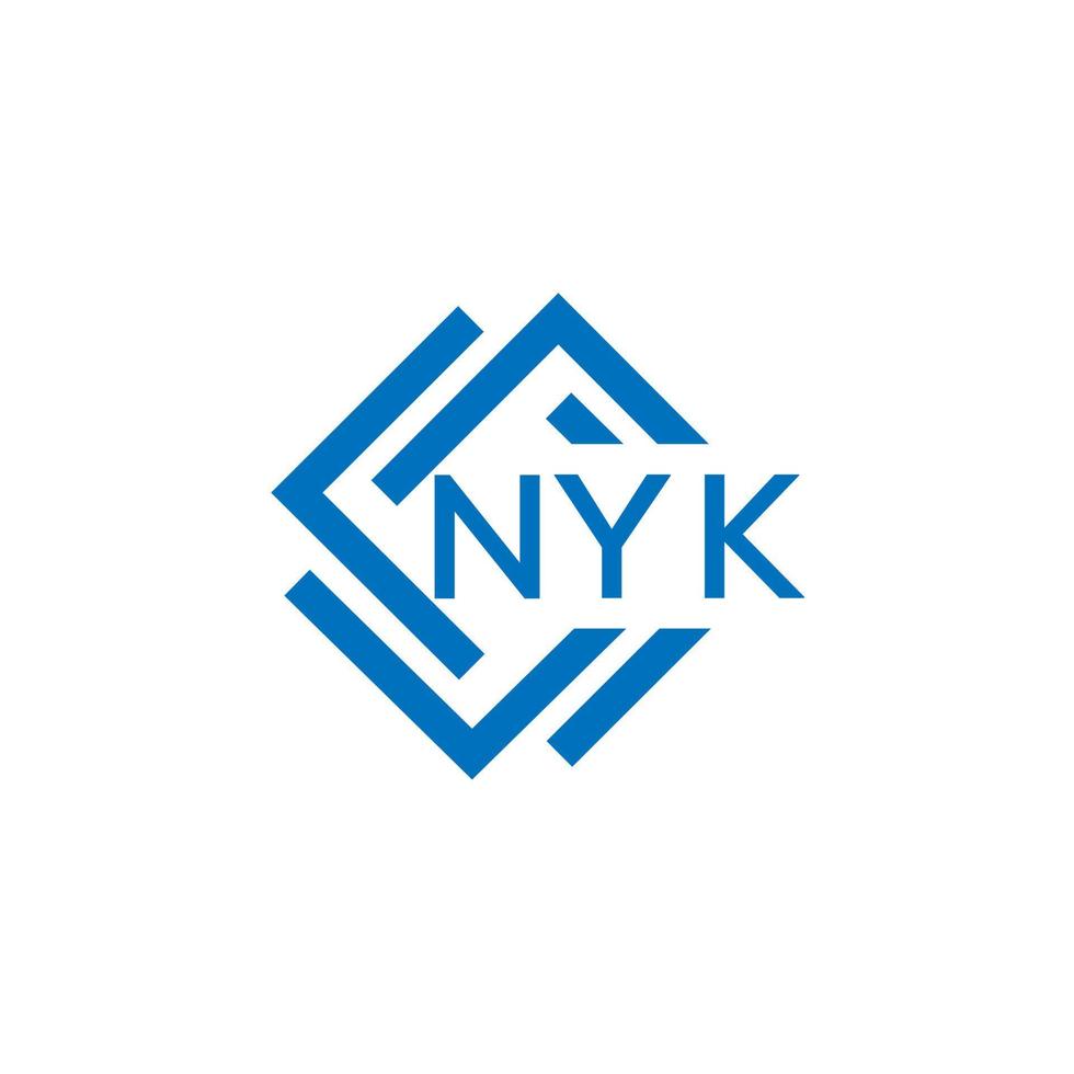nyk lettera logo design su bianca sfondo. nyk creativo cerchio lettera logo concetto. nyk lettera design. vettore