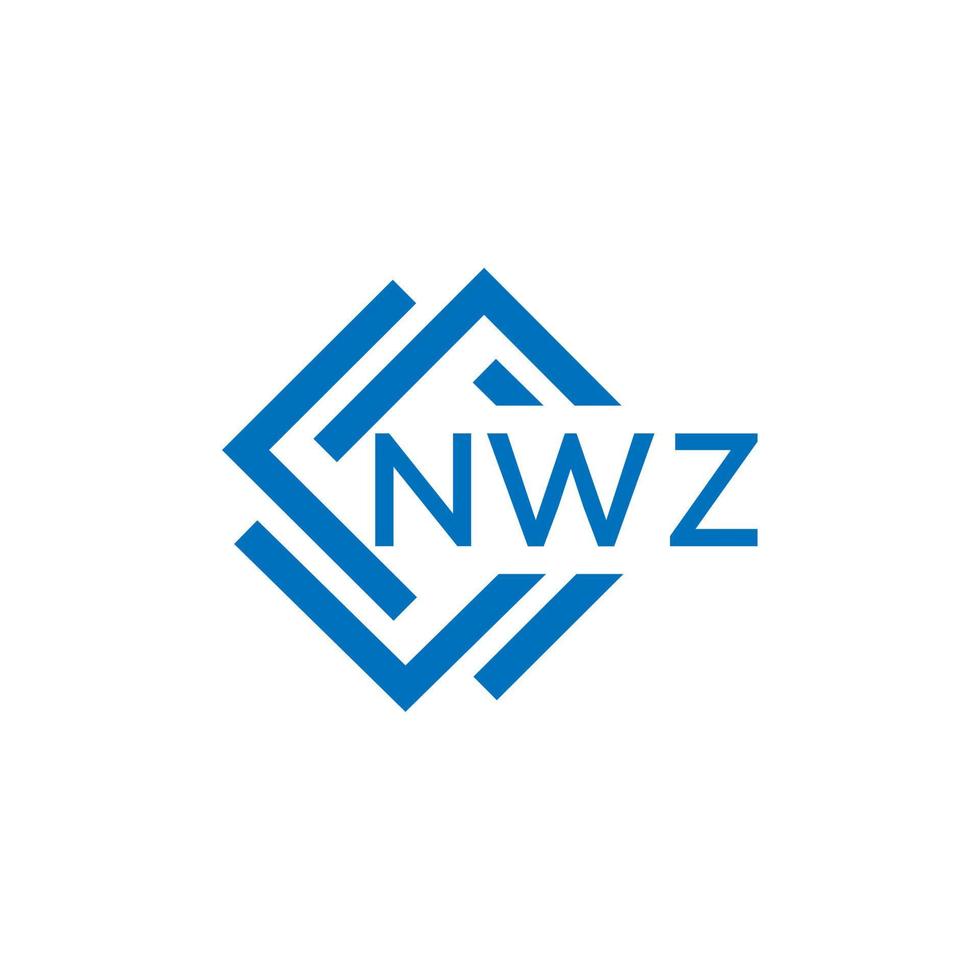 nwz lettera logo design su bianca sfondo. nwz creativo cerchio lettera logo concetto. nwz lettera design. vettore