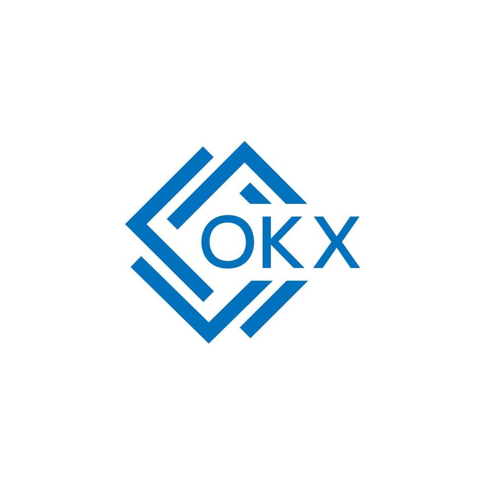 okx lettera logo design su bianca sfondo. okx creativo cerchio lettera logo concetto. okx lettera design. vettore