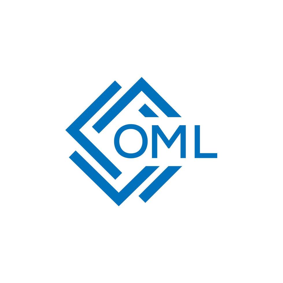 oml lettera logo design su bianca sfondo. oml creativo cerchio lettera logo concetto. oml lettera design. vettore