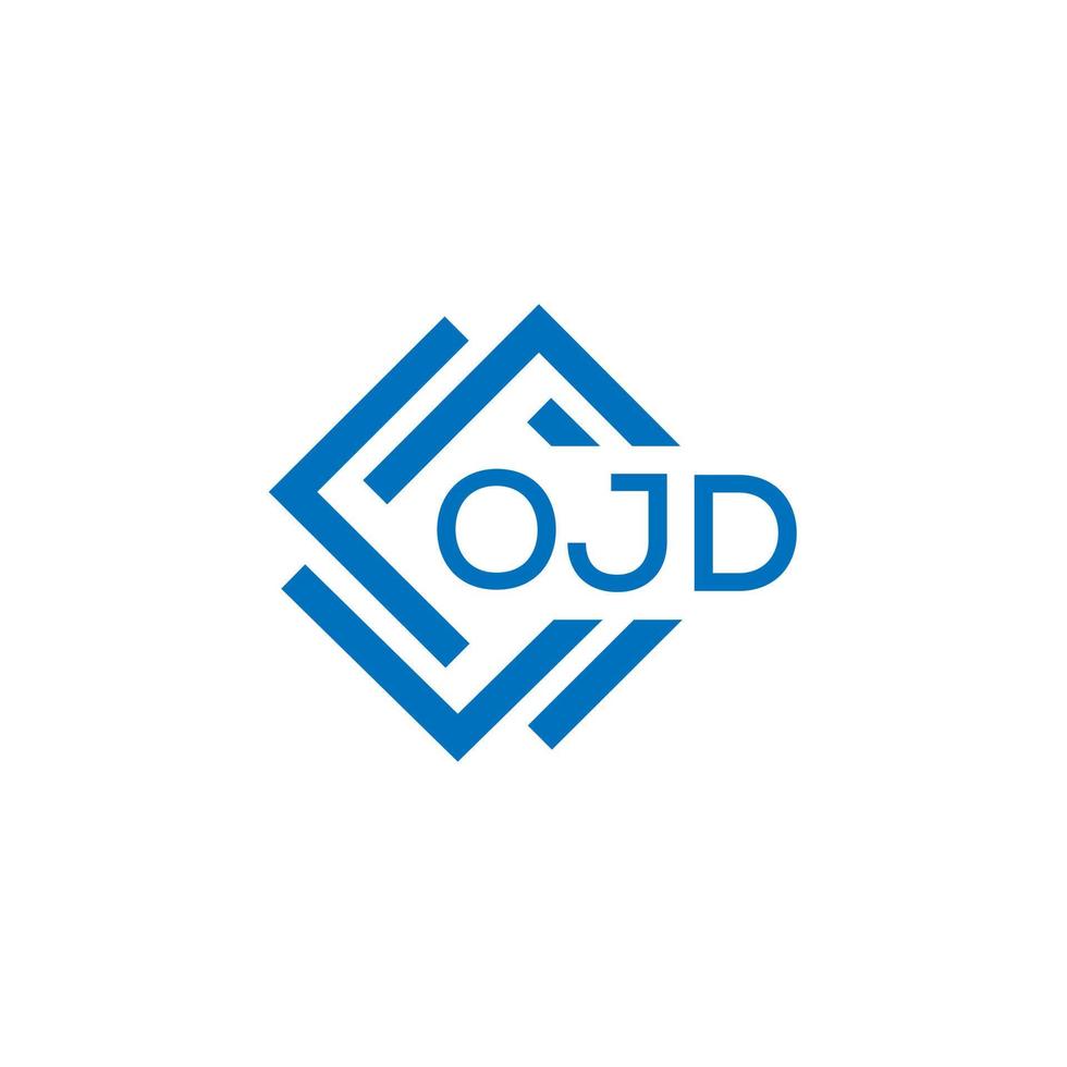 ojd lettera logo design su bianca sfondo. ojd creativo cerchio lettera logo concetto. ojd lettera design. vettore