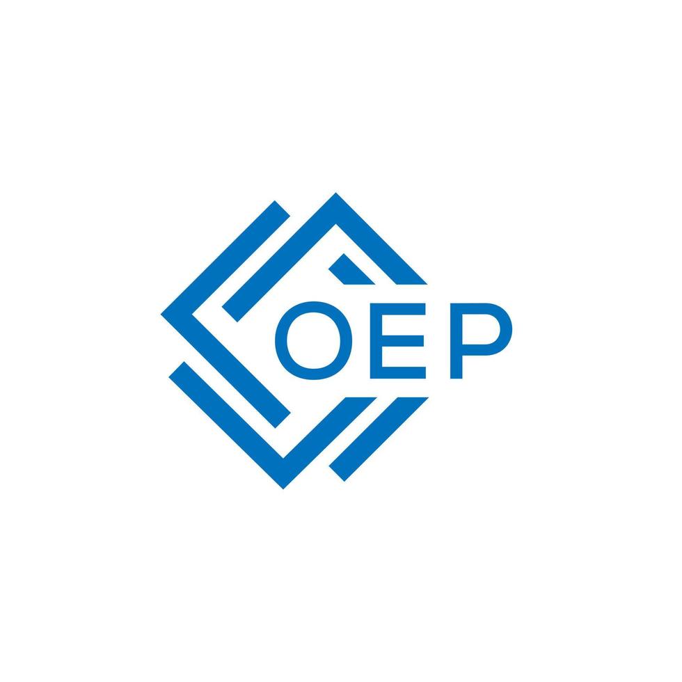 oep lettera logo design su bianca sfondo. oep creativo cerchio lettera logo concetto. oep lettera design. vettore