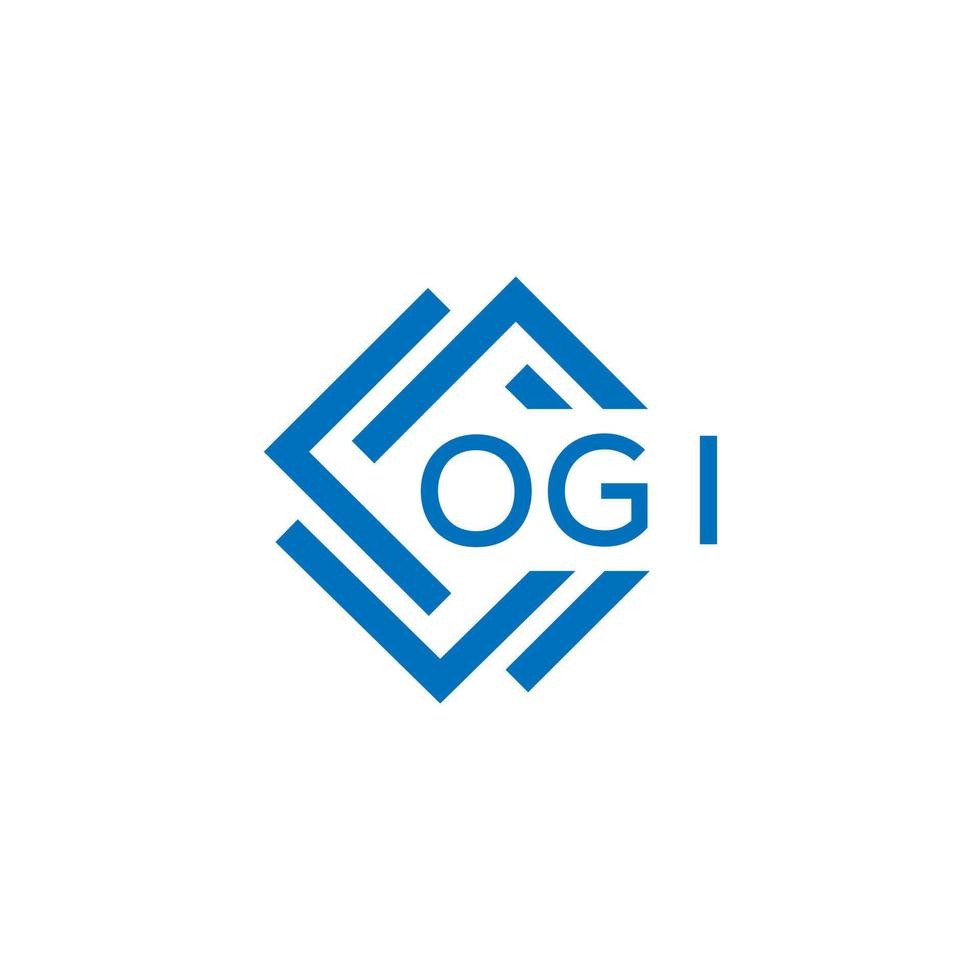 ogi lettera logo design su bianca sfondo. ogi creativo cerchio lettera logo concetto. ogi lettera design. vettore