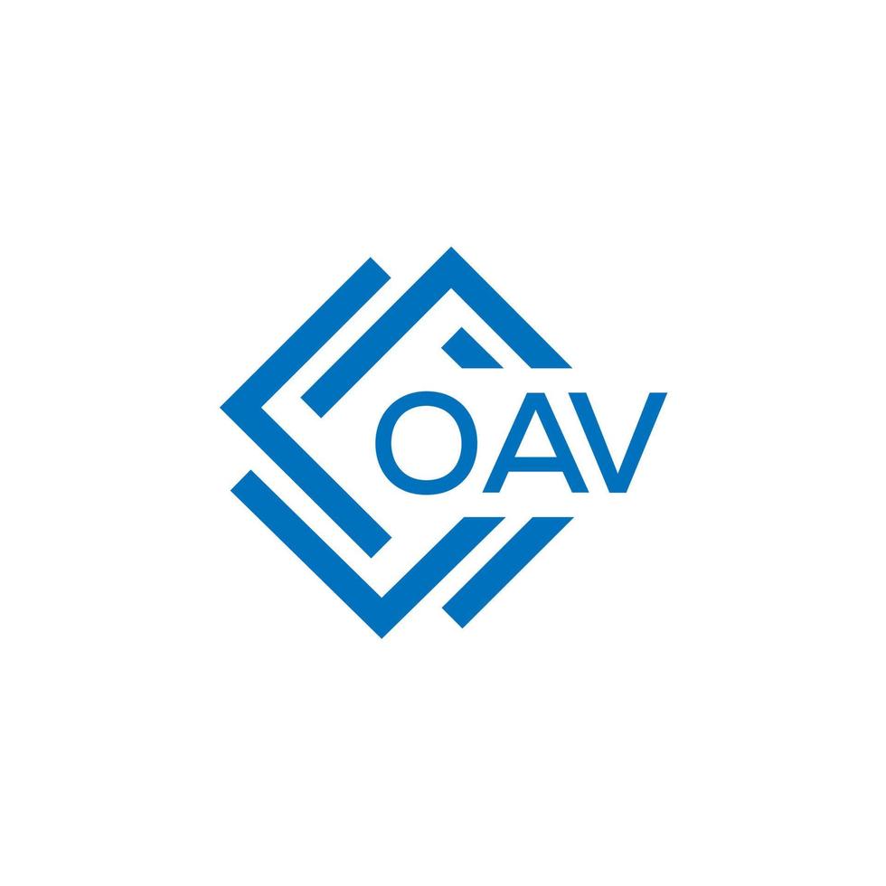 oav lettera logo design su bianca sfondo. oav creativo cerchio lettera logo concetto. oav lettera design. vettore