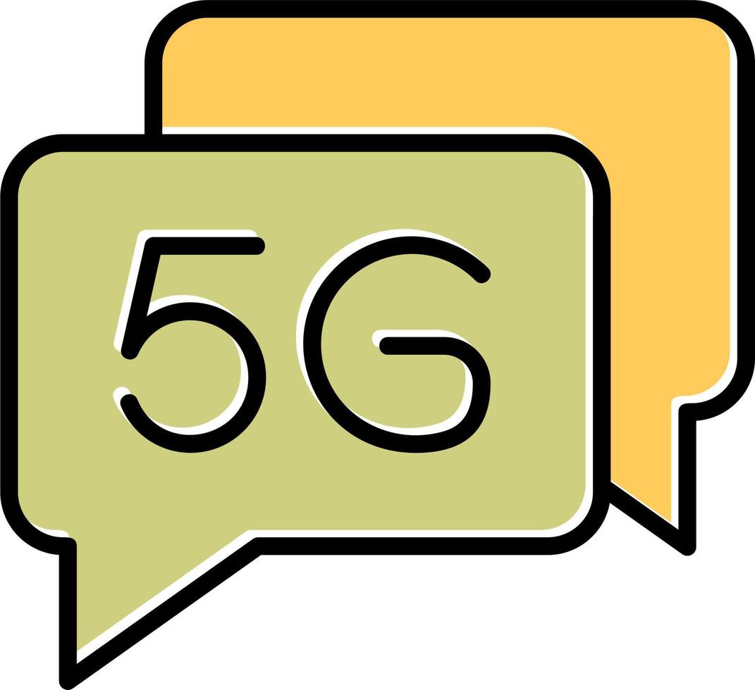 5g conversazione vettore icona