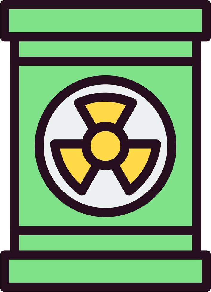 nucleare rifiuto vettore icona