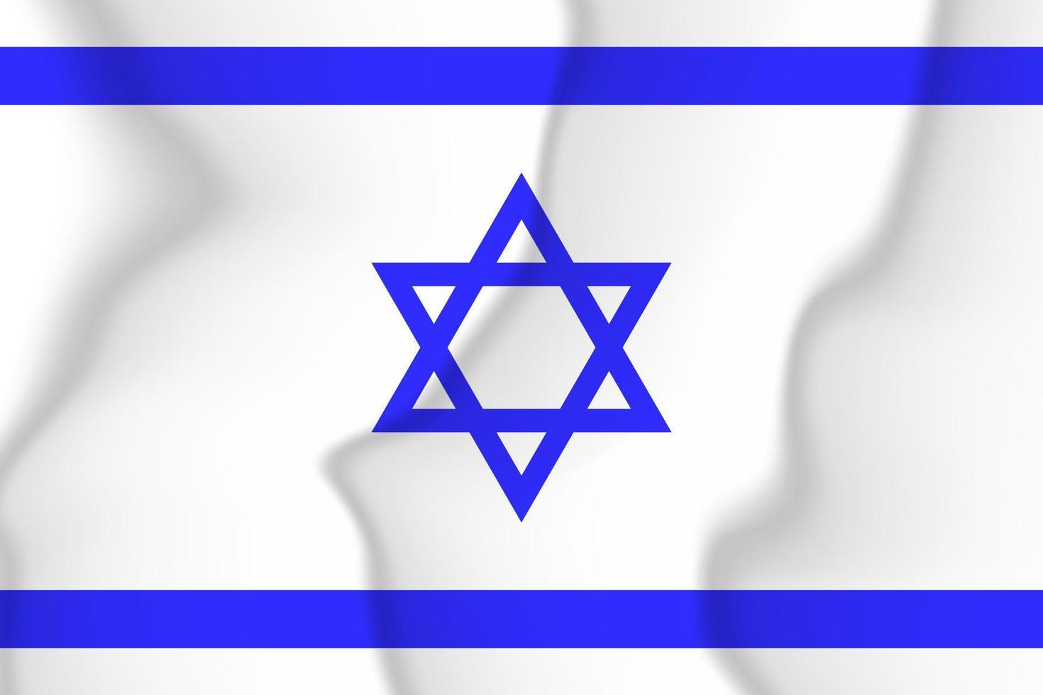 il nazionale bandiera di Israele. seta bandiera. vettore illustrazione nel eps 10 formato
