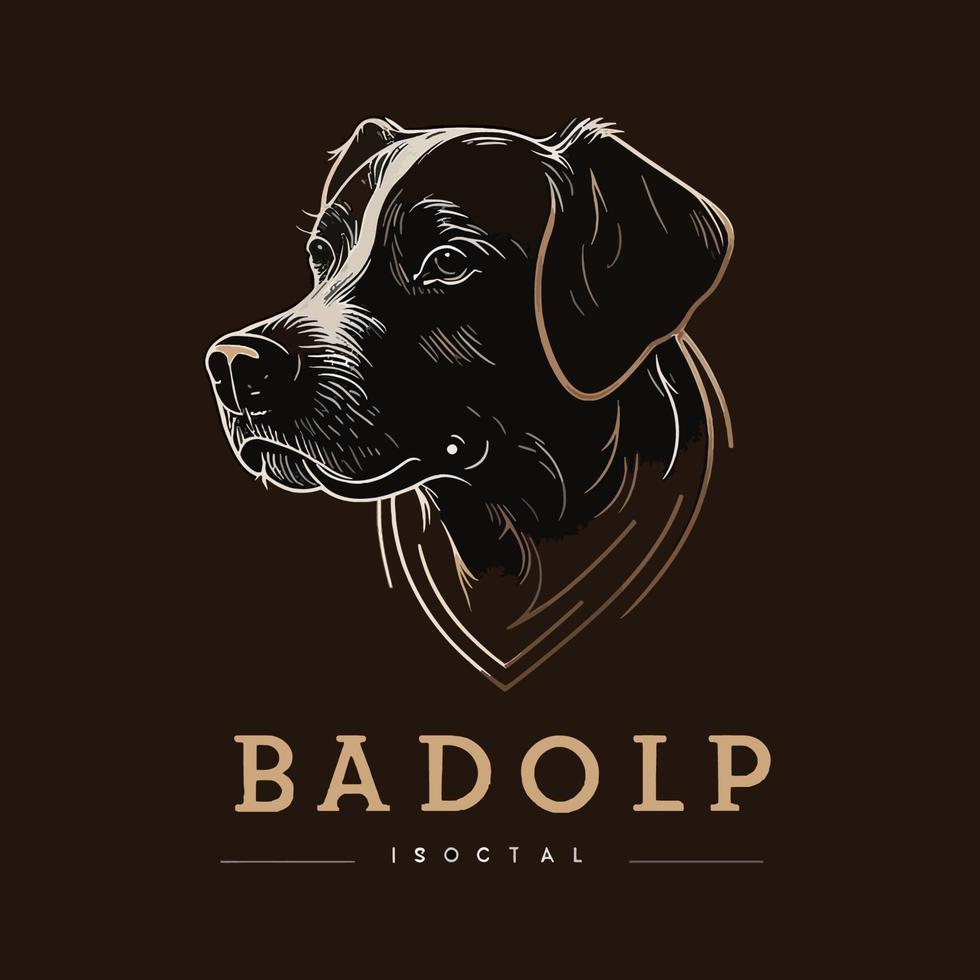cane testa animale domestico simbolo - gioco cane logo elegante elemento per marca - astratto icona simboli vettore