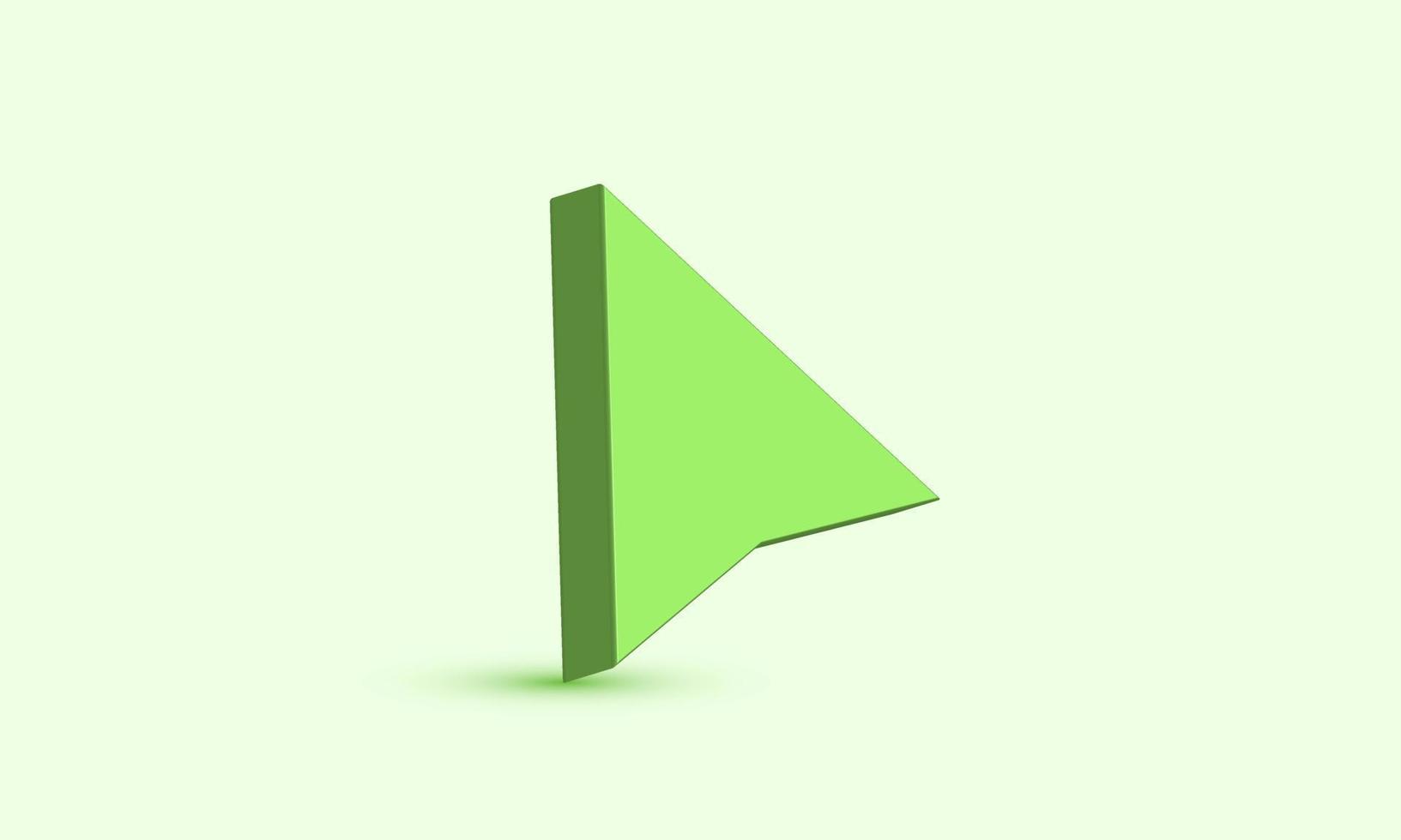 illustrazione realistico moderno verde freccia crescita grafico cartello 3d creativo isolato su sfondo vettore