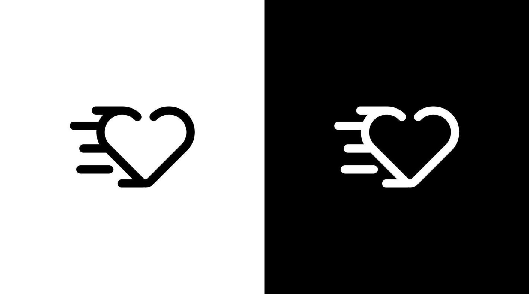 amore logo vettore monogramma Salute simbolo nero e bianca icona stile design modello