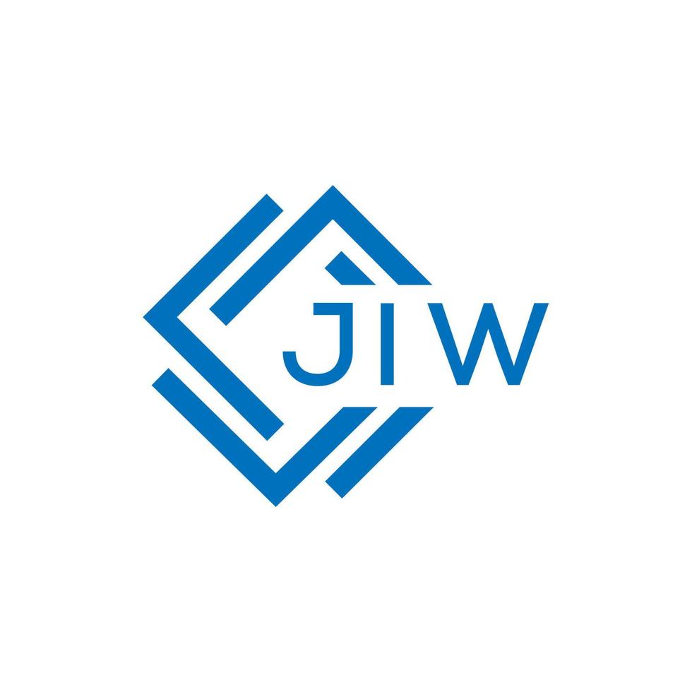 jiw lettera logo design su bianca sfondo. jiw creativo cerchio lettera logo concetto. jiw lettera design. vettore