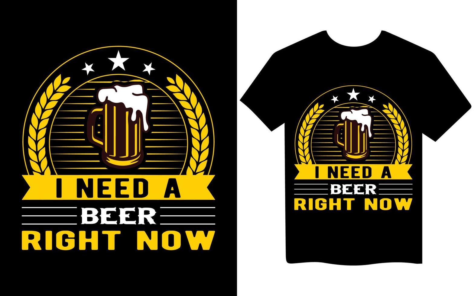 design della maglietta della birra vettore