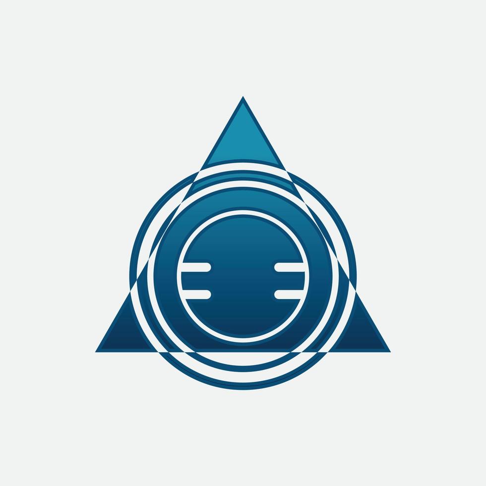 astratto triangolo logo, creativo media giocare logo, vettore logo concetto illustrazione