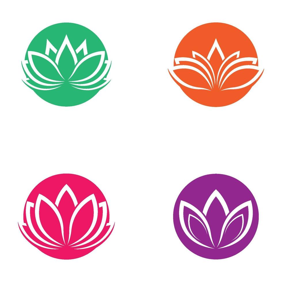 immagini del logo di loto di bellezza vettore