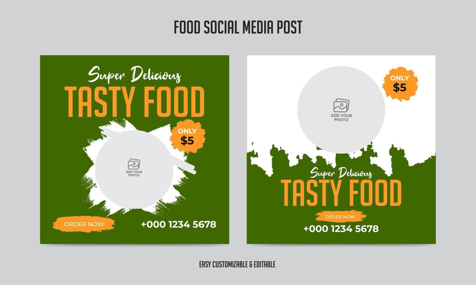 post sui social media alimentari vettore